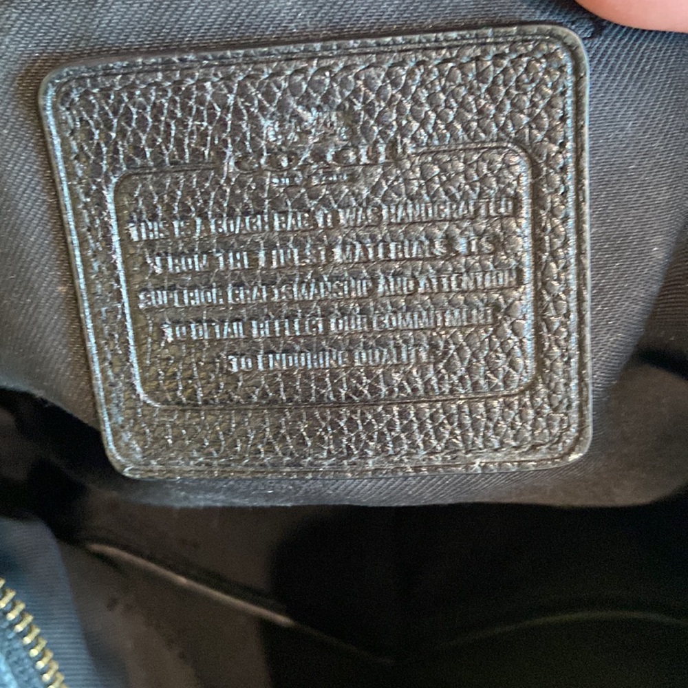 Coach Black Pebble Leather Scout Hobo Handbag, or Cross body gold hardware, EUC - Picture 9 of 13